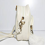Сумочка дитяча шкірозамінник бежева стьобана, фото 3