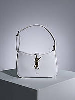 Женская сумка Yves Saint Laurent, белая женская сумка через плечо YSL, белая кожаная женская сумка