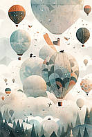 Картина на холсте 40х60 " Фестиваль воздушных шаров "