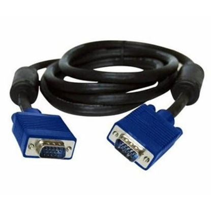 Кабель VGA 10 м Atcom HD15M/HD15M Black 2 феритові кілці, фото 1