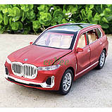 Машинка іграшка BMW X7 моделька металева колекційна 16 см Червоний (60152), фото 6
