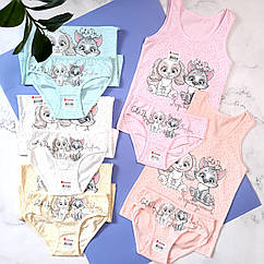 Набір нижньої білизни для дівчинки комплект донелла Donella від 6 до 7 років майки дитячі ціна за 1шт