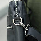 Стильна якісна ділова сумка для ноутбука та документів із матової чорної еко шкіри Capitalist портфель, фото 7