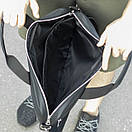 Стильна якісна ділова сумка для ноутбука та документів із матової чорної еко шкіри Capitalist портфель, фото 5