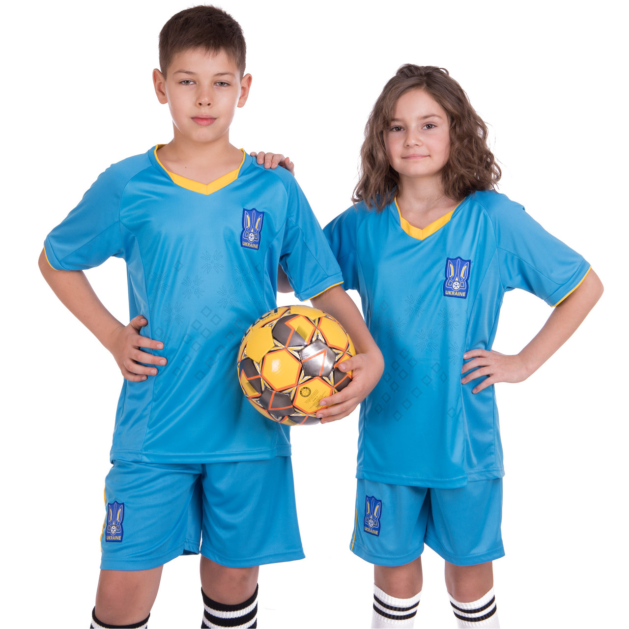 Форма футбольна дитяча УКРАЇНА SP-Sport CO-3573-UKR (на зріст 116-165 см)