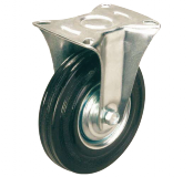 Неповоротное колесо диаметром 100 мм из стандартной черной резины