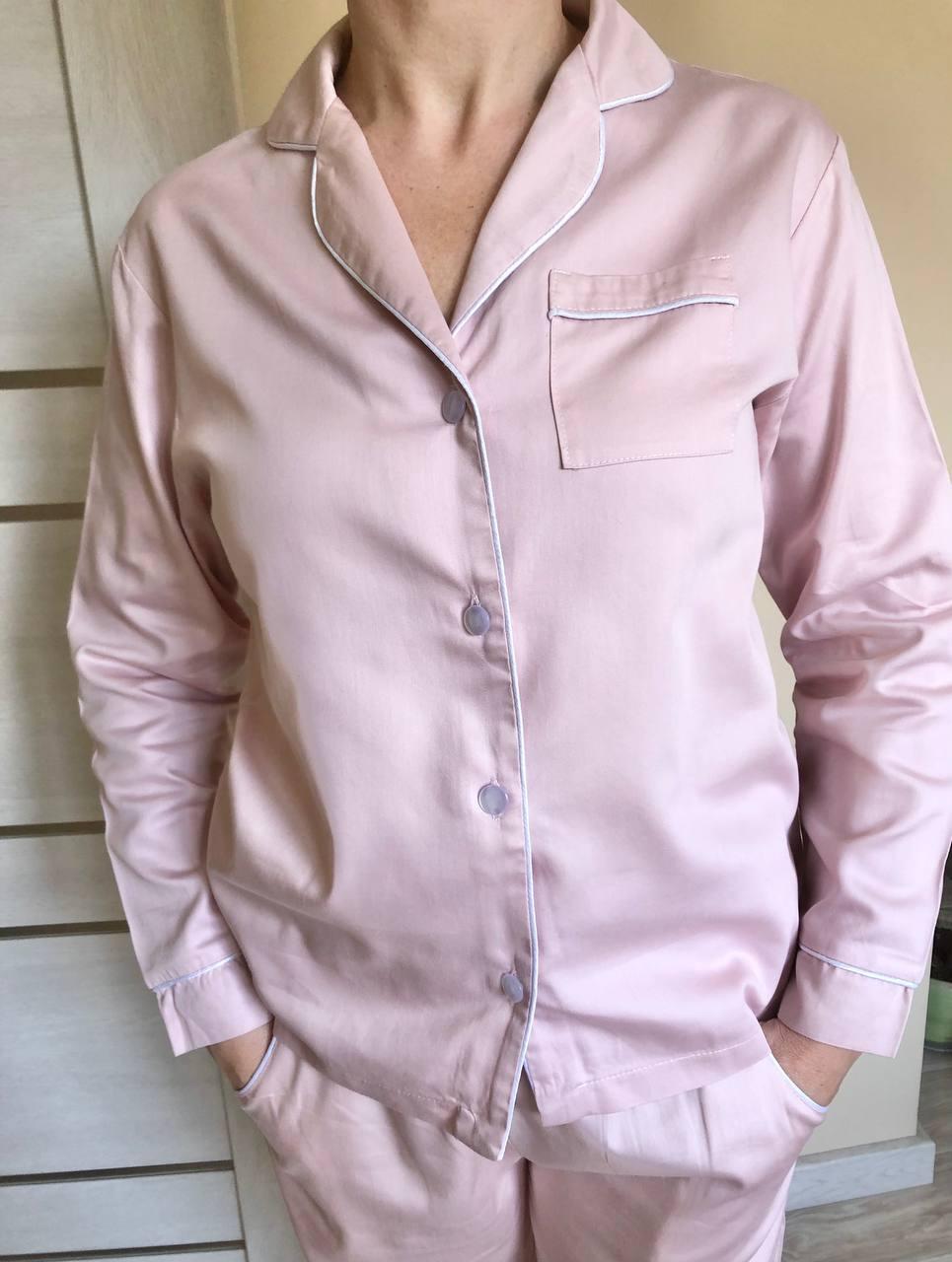 Піжамна сорочка з сатину Pearl COSY пильна пудра
