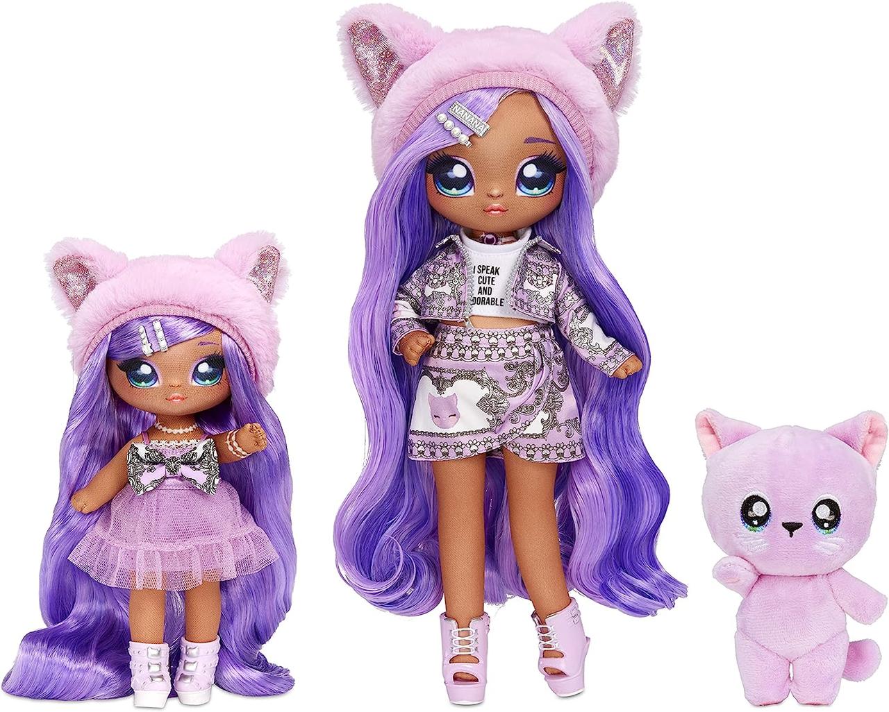 Уцінка набір На На Cюрприз сім'я Кітті Лаванди Na Na Surprise Family Soft Doll Set Kitty Family 575962