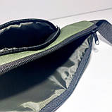 Поясна сумка бананка плоска хакі два відділи, фото 4