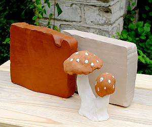 Глина біла 2 кг та глина червона 2 кг - глина для ліпки і творчості