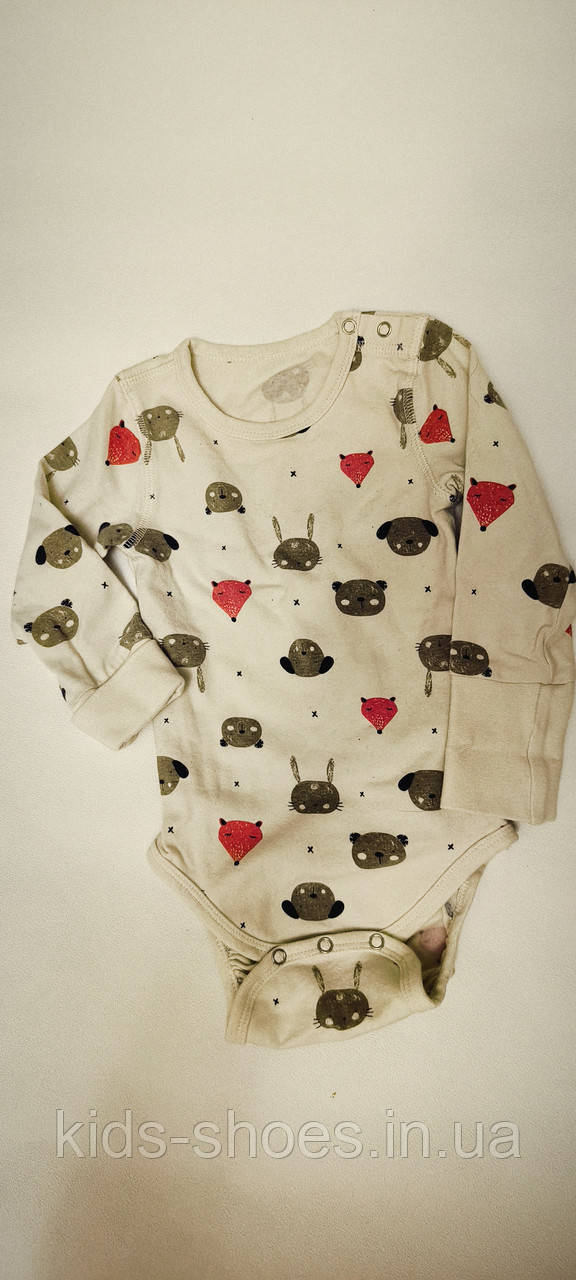 Дитяче боді 62-68 звірятка - фото 1 - id-p1889050056