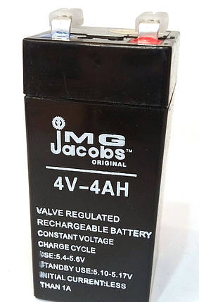 Аккумулятор 4V 4Ah. Свинцево-кислотні батареї., фото 2