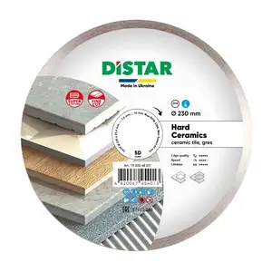 Коло алмазний Distar 1A1R Hard Ceramics 230 мм - суцільний відрізний диск з керамограніту та керамічної плитки