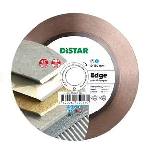 Круг алмазний Distar 1A1R EDGE 180 мм суцільний диск для чистого різання керамограніту та керамічної плитки