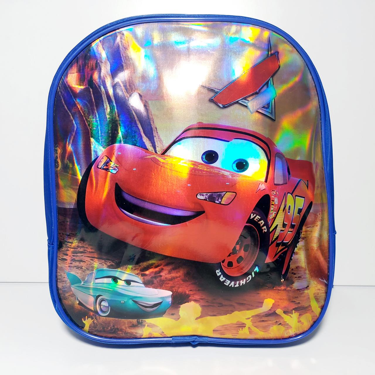 Рюкзак дитячий маленький для хлопчика 635 синій тачки, фото 1