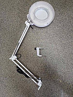 Лампа лупа светодиодная настольная LK-01 (Струбцина металл)