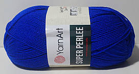 Акрилова пряжа для в'язання SUPER PERLEE Супер Перлі YarnArt № 64 синій