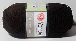 Акрилова пряжа для в'язання SUPER PERLEE Супер Перлі YarnArt №217 темний коричневий