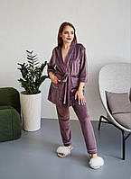 Жіноча піжама велюрова домашній костюм р.S,M,L,XL