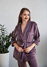 Жіноча піжама велюрова домашній костюм р.S,M,L,XL, фото 4