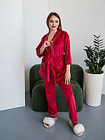 Жіноча піжама велюрова домашній костюм р.S,M,L,XL