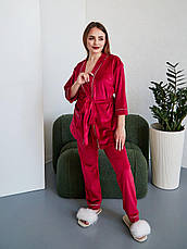 Жіноча піжама велюрова домашній костюм р.S,M,L,XL, фото 3