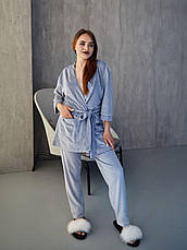 Жіноча піжама велюрова домашній костюм р.S,M,L,XL, фото 3
