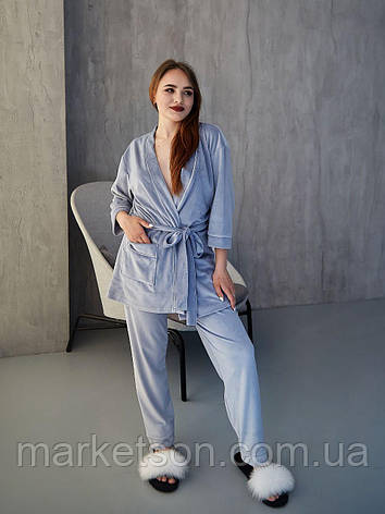 Жіноча піжама велюрова домашній костюм р.S,M,L,XL, фото 1
