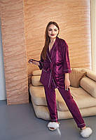 Жіноча піжама велюрова домашній костюм р.S,M,L,XL