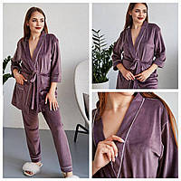 Жіноча піжама велюрова домашній костюм р.S,M,L,XL