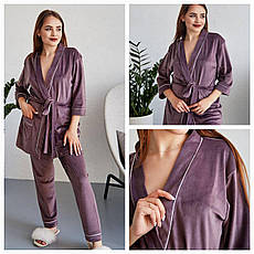 Жіноча піжама велюрова домашній костюм р.S,M,L,XL, фото 6