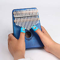 Калімба - музичний інструмент з натурального дерева в подарунковому пакованні, 17 язичків