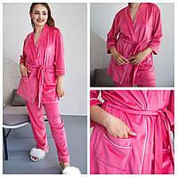 Жіноча піжама велюрова домашній костюм р.S,M,L,XL