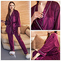 Жіноча піжама велюрова домашній костюм р.S,M,L,XL