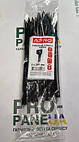 Стяжка кабельна 3 х 200 чорна APRO оригінал упаковка 100шт