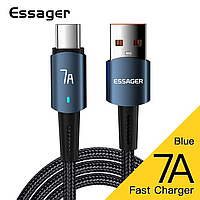 Зарядный кабель ESSAGER Sunset черный USB Type-C 7A 1 метр