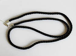 Шовковий шнурок на шию  із срібним замком Matrix - Плетений шовковий шнурок на шию чорний