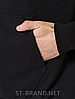 46-48, 54. Базова однотонна чоловіча худі, кофта з капюшоном з трикотажу - чорна, фото 3