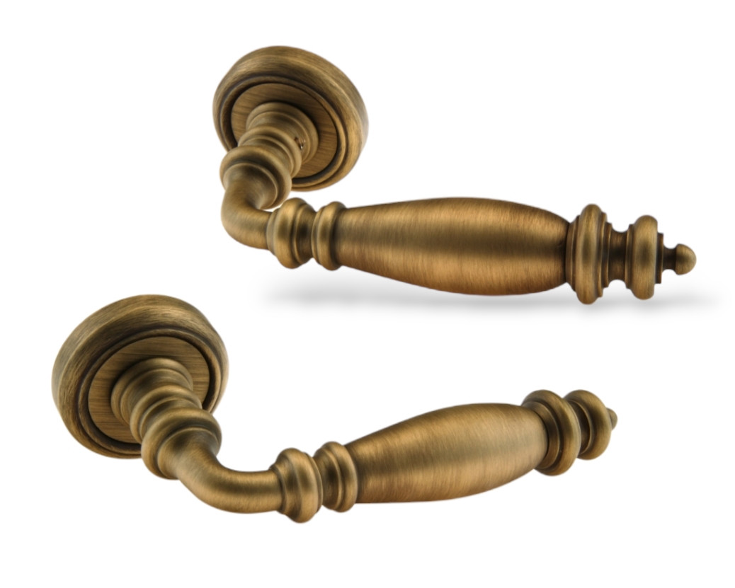 Ручки на двері міжкімнатні FADEX Siena 403V B02 бронза матова, фото 1