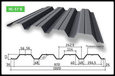 Несучий профнастил НС-57 RAL PE 0,5 мм ArcelorMittal