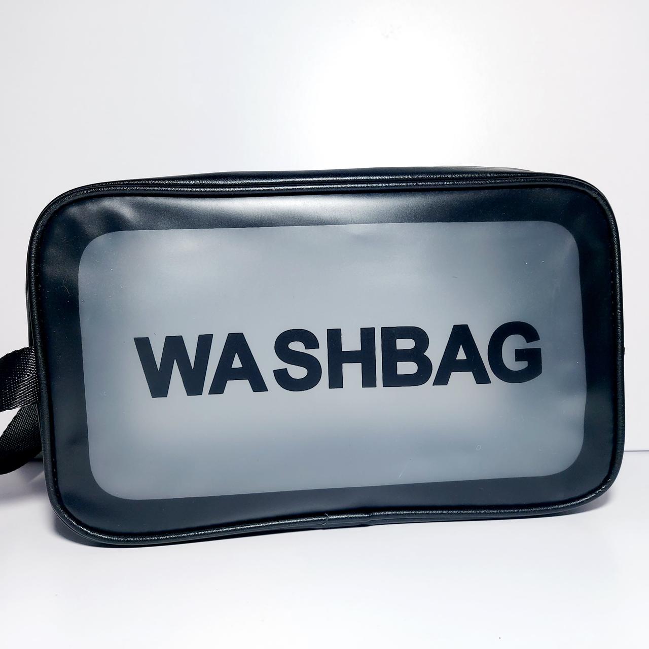 Косметичка жіноча Washbag середня чорна розмір M