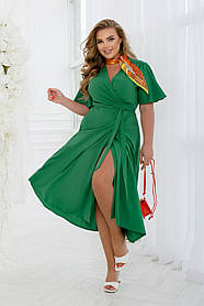 Ніжна, романтична і надзвичайно стильна сукня на запАх,  больших размеров  46-48,50-52,54-56,58-60,62-64,66-68