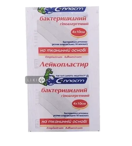 Купити Лейкопластир бактерицидний С-Пласт 10 см х 6 см, на тканині, з ...