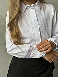Рубашка блуза з мереживом, фото 2