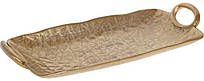 Декоративна страва "Gala" прямокутна з ручками 43х19х7 см, метал, золото