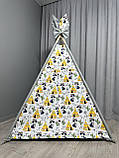 Вігвам для хлопчика Єнотики БОНБОН з Кошиком Повний комплект, вігвам для дівчинки, дитячий вігвам, дитячий намет, вігвам для дітей, фото 3
