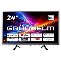 Телевізор Grunhelm 24, Google Android TV 11.0 - 24H300-GA11 T2 SMART TV, color box