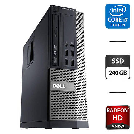 Комп'ютер Dell 7010 SFF/Core i7-3770 4 ядра по 3.4 GHz / 8 GB DDR3 / 240 GB SSD / Radeon HD 7470 1GB / DVD-ROM, фото 1
