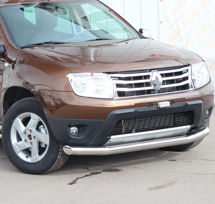 Кенгурник одинарний вус на Renault Duster (2010-2018) Рено Дастер