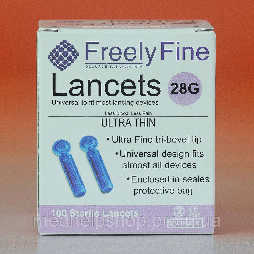 Універсальні ланцети Freely-Fine 28G – 100 шт ( упаковка)